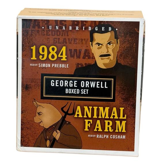 George Orwell Boxed Set 1984 & Animal Farm Unabridged Audiobooks‎ 12 CDs - Picture 1 of 6